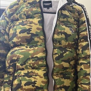 Rockstar Men's Camouflage Puffer Jacket